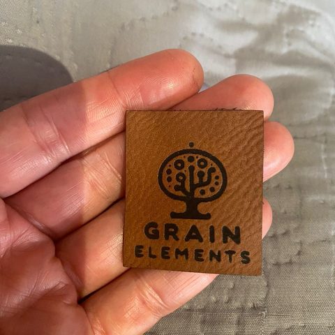 Engraved leather-look tags