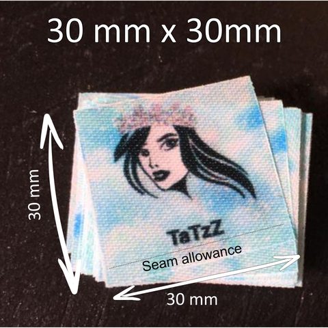 Satin clothing labels
