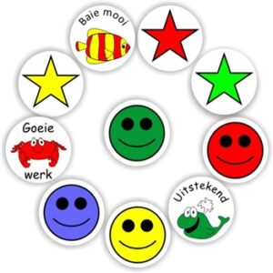 140 Afrikaans Stickers | Fish, Crabs, Whales, Stars & Smileys