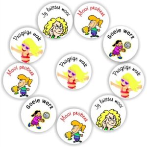 140 Afrikaans Stickers | Girls – Mooi probeer, Jy luister mooi