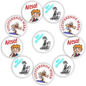 140 Afrikaans Stickers | Boys-Surfing-skateboard: Aitsa! Welgedaan