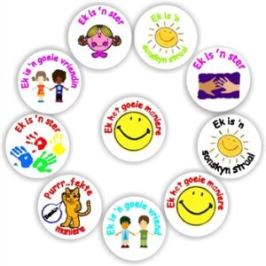 140 Afrikaans Stickers | Good Behaviour-Kids & Smiley faces. Ek is ‘n ster