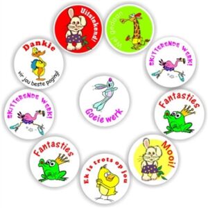 140 Afrikaans Stickers | Rabbit, Frog, Chick : Uitstekend