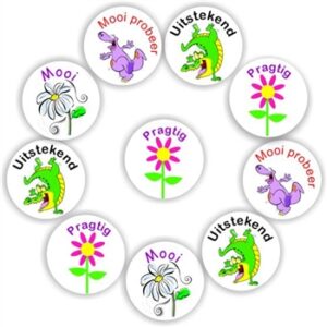 140 Afrikaans Stickers | Flowers & Dinosaurs : Uitstekend
