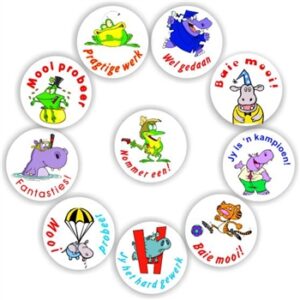140 Afrikaans Stickers | Frogs & Hippos : Goeie gedrag