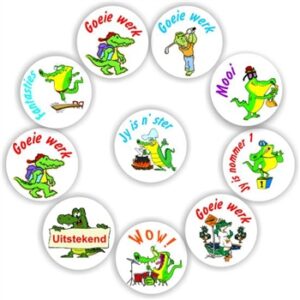 140 Afrikaans Stickers | Crocodiles “cooking, golf :Goeie werk