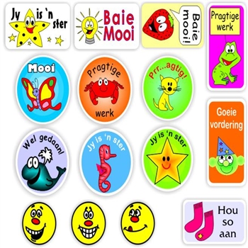 Afrikaans Teacher Stickers A0031 – Jy is 'n ster, Baie mooi
