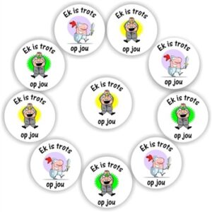 140 Afrikaans Stickers | Principal & Knight : Trots op jou