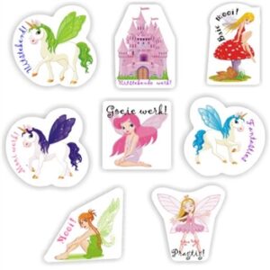 72 Afrikaans Stickers | Unicorn, Castle & Fairy. Pragtig