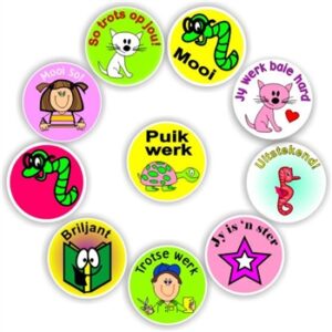 140 Afrikaans Stickers | Cat, Bookworm, Star, Seahorse : Puik werk
