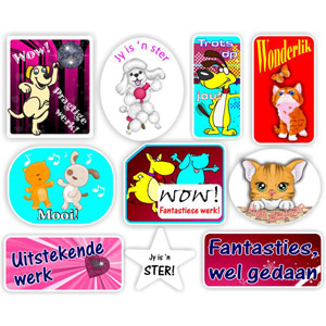 140 Afrikaans Stickers | Cats & dogs, sparkles -Wonderlik