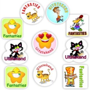 130 Afrikaans Stickers | Magician, Cat, Star : Uitstekend
