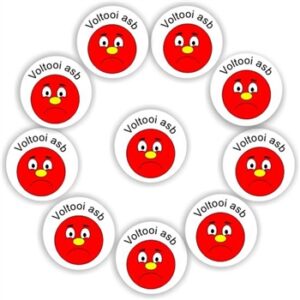 140 Afrikaans Stickers | Corrective : Red Sad Face-Voltooi asb.