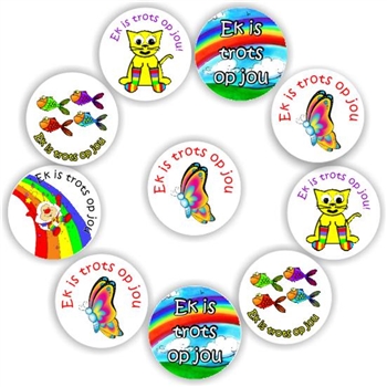Afrikaans Teacher Stickers A0088 – Ek is trots op jou
