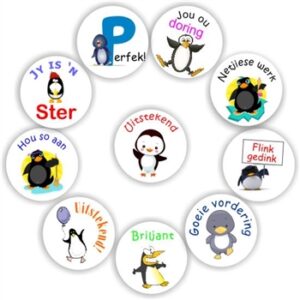 120 Afrikaans Stickers | Penguins : Perfek