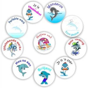 140 Afrikaans Stickers | Dolphins -Flink gedink