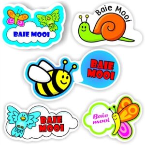 50 Afrikaans Shaped Stickers | Bugs, Bees, Butterflies, Birds,Colourful :Baie mooi