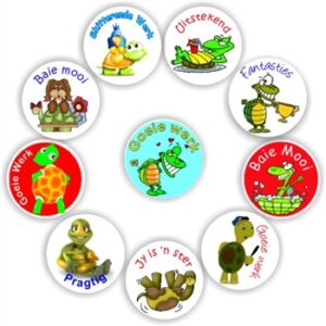 140 Afrikaans Stickers | Tortoises & Turtles-Skitterende werk
