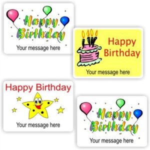 18 Happy Birthday stickers | Colourful balloons, Happy Birthday cake & happy star