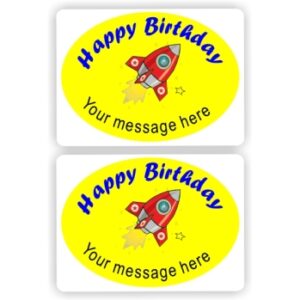 9 Happy Birthday stickers | Boys, rocket