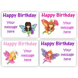32 Happy Birthday stickers | Girls, fairies