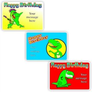18 Happy Birthday stickers | Boys, friendly dinosaurs
