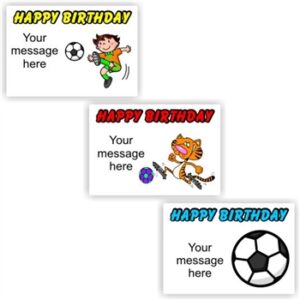 32 Happy Birthday stickers | Soccer, boys