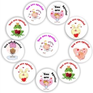 140 Valentines Day stickers | Cupids, bunnies & frogs: You are special