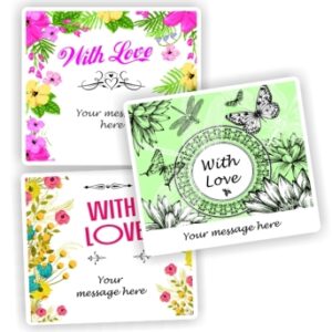 15 With Love stickers, Floral & butterfly