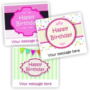 15 Happy Birthday stickers | Pastel, Polka dots & stripes, bunting