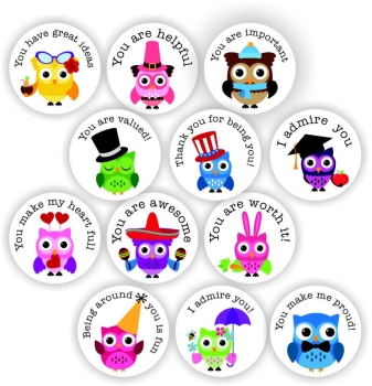 Birthday Stickers B0088 – 54 Stick-on Lunchbox Notes for Kid's lunches