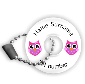 2 Personalised Bag Tags | Owl