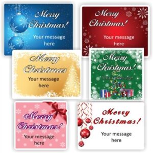 15 Merry Christmas Labels, personalised with your name | Elegant designs