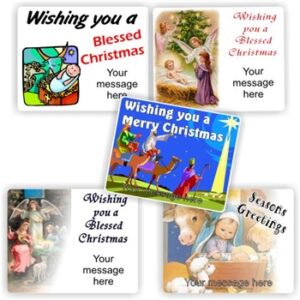 15 Merry Christmas labels Personalised with your name | Blessed Christmas, Nativity scene & the three Wise Men