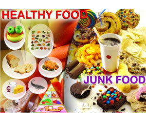 Poster Healthy Food vs Junk Food