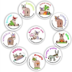 130 Afrikaans stickers | Donkeys Good & Beautiful work