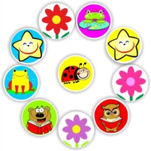 Picture Reward Stickers | Flowers, Frog, Star, Ladybird, Bear & Owl