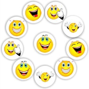 408 Mini Smiley Stickers | Grinning, Laughing, Winking & Thumbs-Up Faces