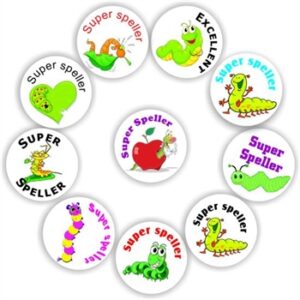 48 Large stickers | Caterpillars – Super Spelling