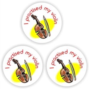 140 Music stickers | Violin : I Practised my violin