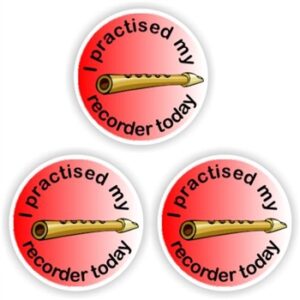 140 Music stickers | Recorder : I Practised my recorder