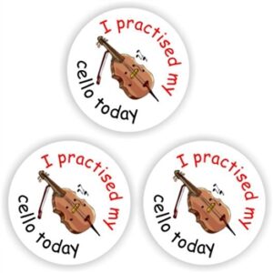 140 Music Stickers | Cello Practice Motivation Stickers Educators
