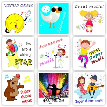 Music Teacher Stickers M0019 – 108 Music stickers