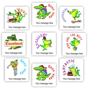 140 Personalised Stickers-Crocodiles