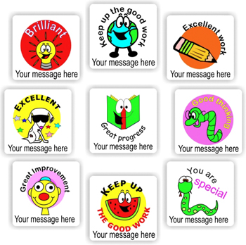 Personalised Teacher Stickers N0008 – 140 Personalised Stickers- Excellent