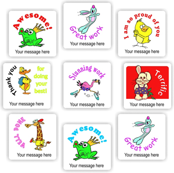 Personalised Teacher Stickers N0020 – 140 Personalised Stickers-Frog