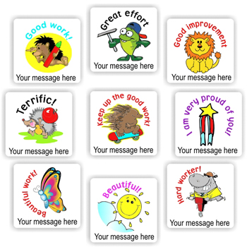 Personalised Teacher Stickers N0052 – 140 Personalised Stickers-Good work!