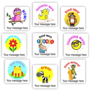 140 Personalised Stickers | Owl, Monkey, Zebra & Frog : Neat writing, Good writing!