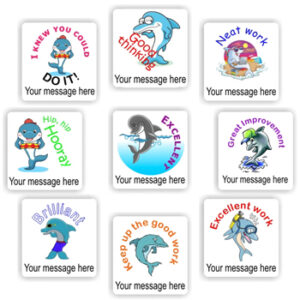 120 Personalised Stickers | Dolphins : I knew you could do it! Keep up the good work
