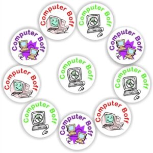 140 Computer stickers |Computer screens & PC’s : Computer boff